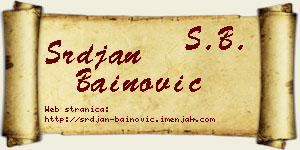 Srđan Bainović vizit kartica